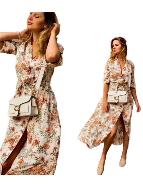 Zara Dresses & Skirts - ZARA Prairie Floral Button Front Dress